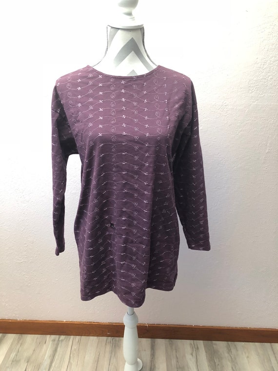Long Baggy Purple 90s Shirt/long 