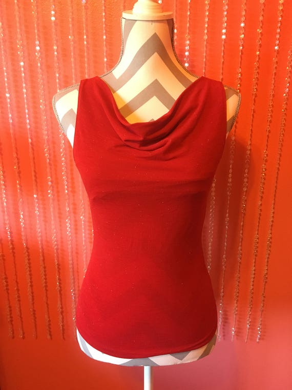 red dressy tank top