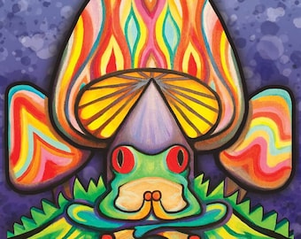 Poster - Meditating Frog