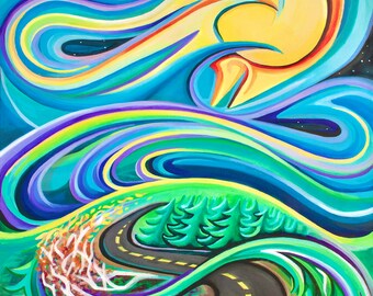 Poster - The Open Road - Live painting