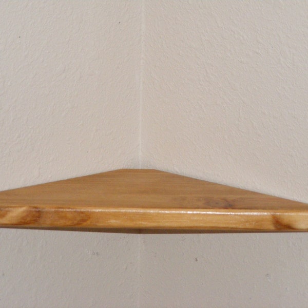 25" - 34" corner shelf. hanging corner shelf, floating shelf