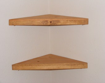 Set of (2)- 21" across the front corner shelves, floating shelf