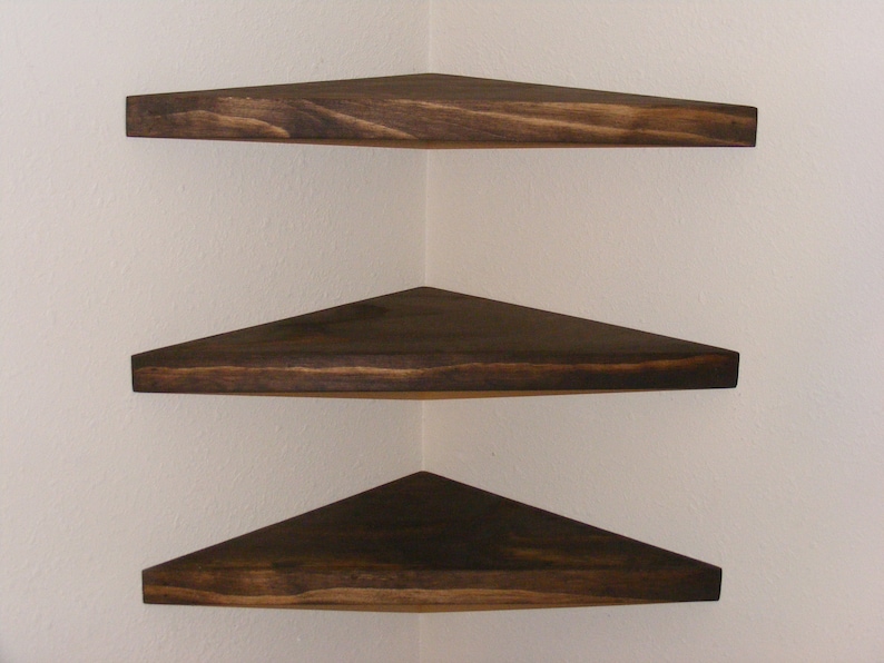 Set of 4 Large 25 Corner Shelves Wall Shelf Floating Etsy