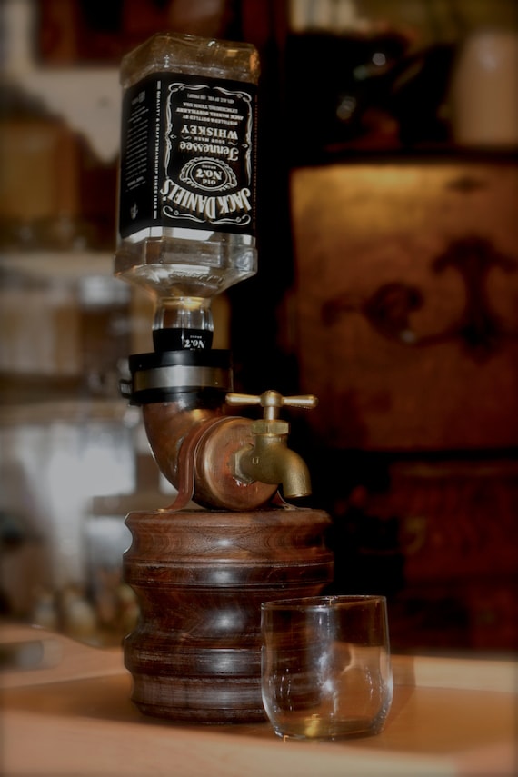 Walnut Liquor Dispenser Etsy
