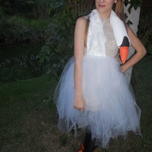 Handmade Swan Dress, Inspired by Bjork, Swan Costume Dress, Swan Dress, made to order image 6