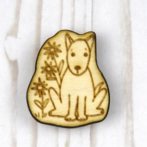 Puppy DOG Needle Minder magnet Cute Happy Adorable wood image 2