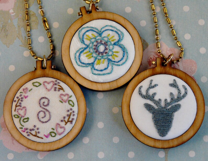 5 mini hoop pendant embroidery blanks necklace craft supply  etsy 5 mini hoop pendant embroidery blanks necklace craft supply  etsy