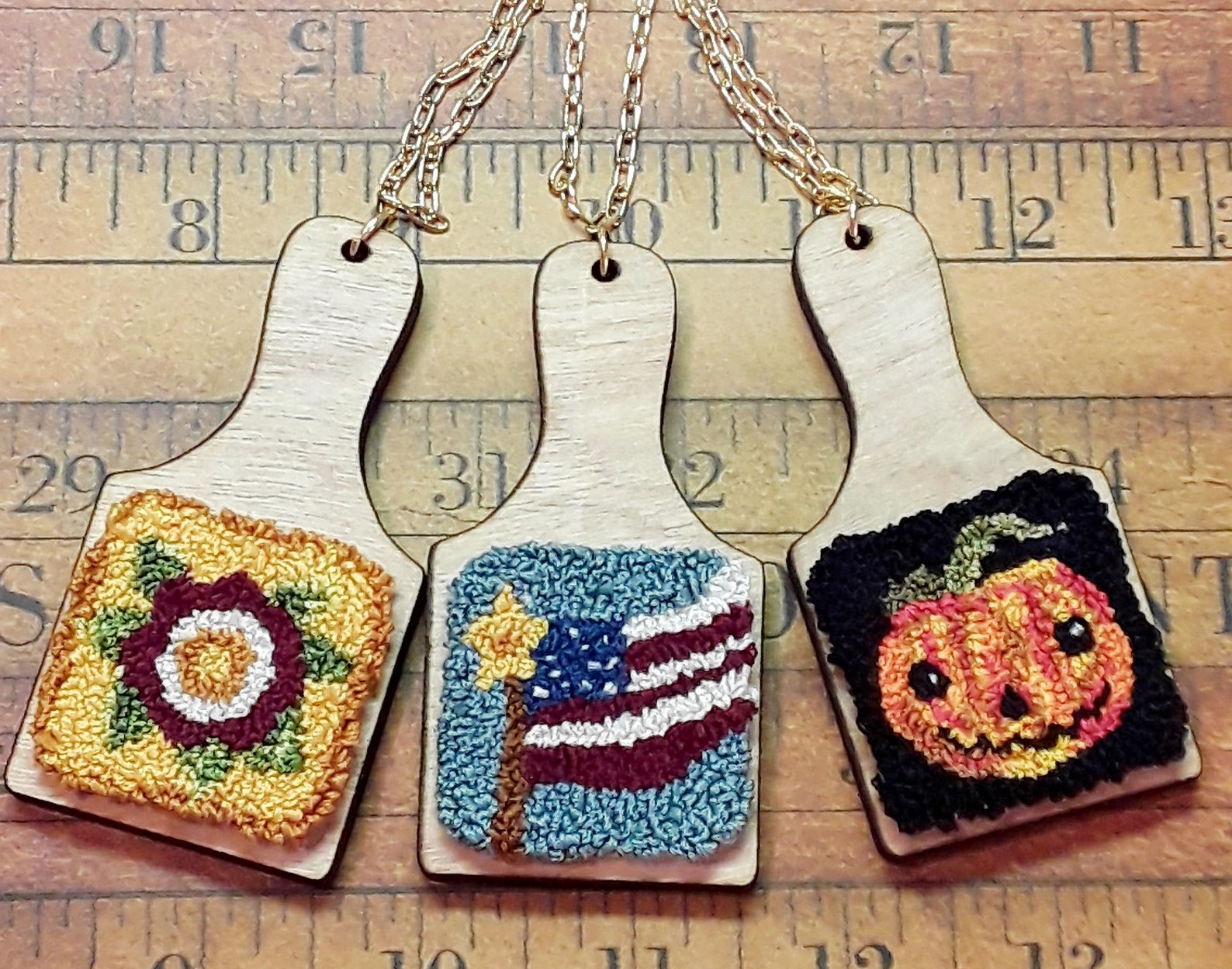 3 Mini Paddle Board Pendant Punch Needle Blanks Necklace Etsy