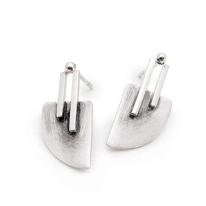 Minimalist Studs, Geometric Posts, Triangle Earrings,Small Silver Studs,Minimalist Jewellery, Simple Earrings, Small Studs, Silver Oxidised