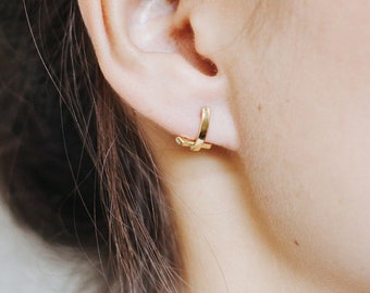 Minimalist Gold Plated Earrings, Geometric Silver Earrings, Minimalist Studs, Gold Studs, Modern Studs, Small Gold Earrings,Delicate Studs