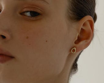 Kira earrings, minimalistic studs, minimalistic earrings, golden studs, silver studs, handmade studs, studs