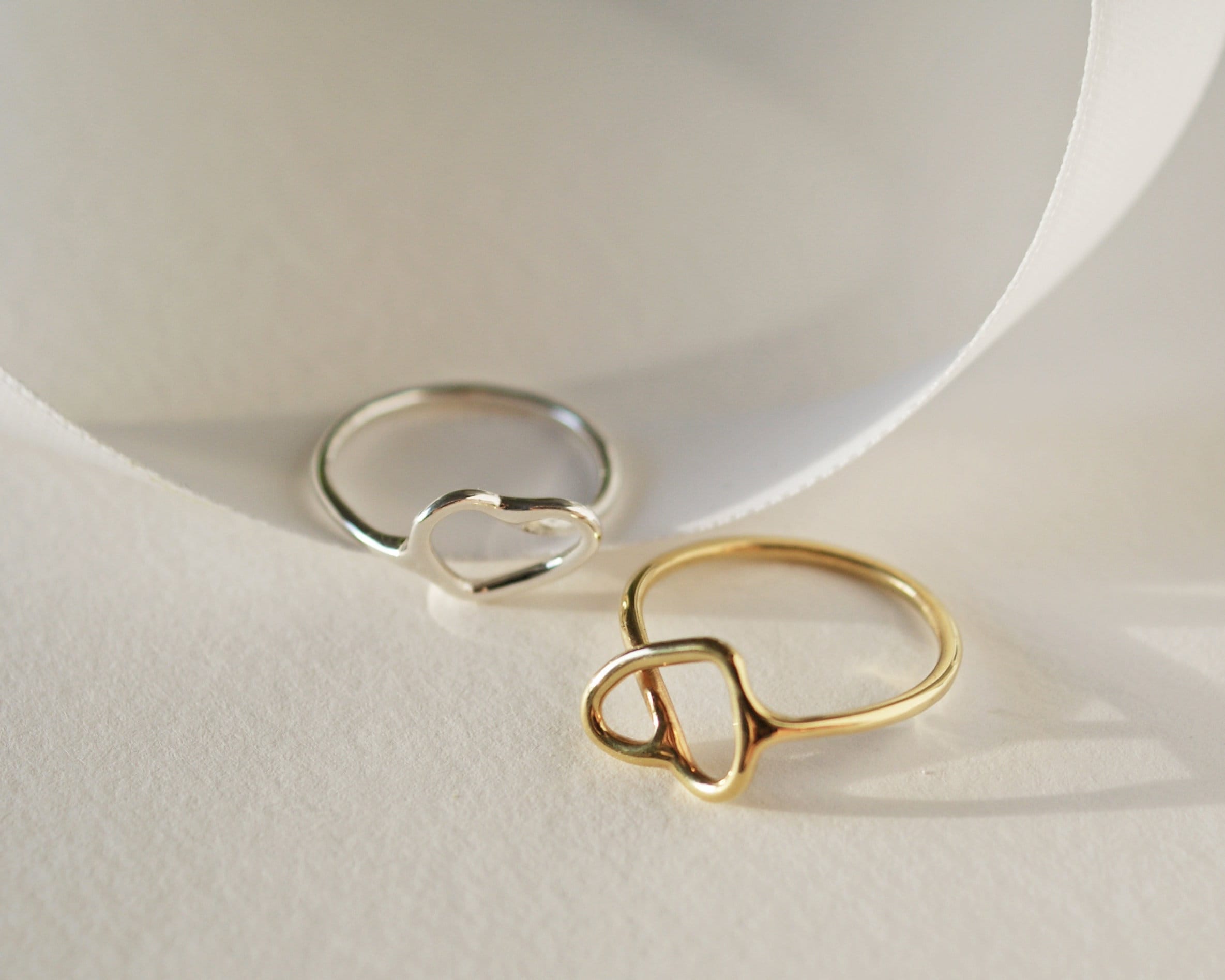Heart Ring, Heart Shape Ring, Love Ring, Hollow Heart Ring, Silver Heart, Unique Silver Ring, Love Minimalist Ring, Heart Unique Ring