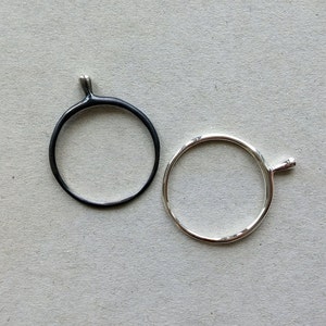 Minimalist Silver Ring, Delicate Black Ring, Small Ring,Delicate Silver Ring,Stackable Silver Rings,Oxidized Silver Ring,Stackable Tiny Ring image 7