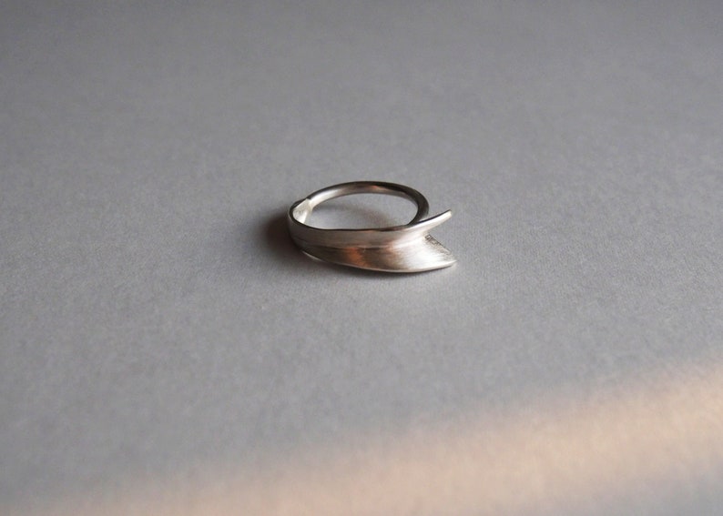 Minimalist Silver Ring, Asymmetric Ring, Big Silver Ring, Geometric SilverRing, Contemporary Ring,Unique Silver Ring, Stetement Silver Ring image 7