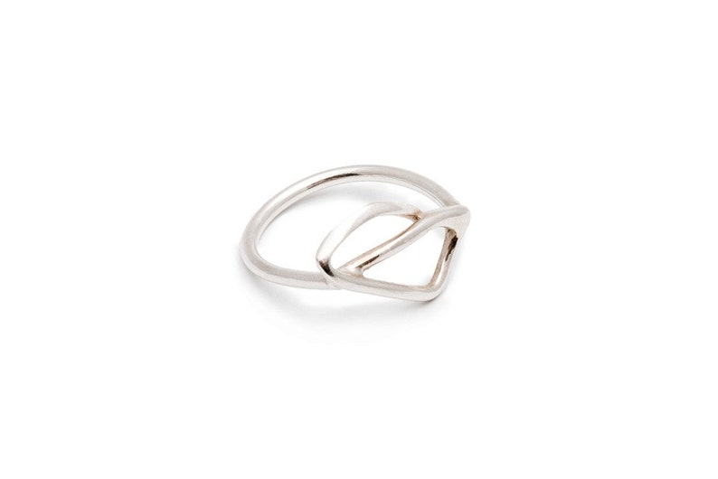 Twisted ring, Modern gold ring, Tiny Minimalist Ring, Small gold ring, Contemporary Gold Ring, Dainty Gold Ring, Twisted Everyday Gold Ring image 4