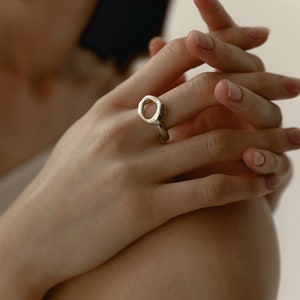 Large Statement Ring, Sterling Silver Unique Ring,Modern Ring, Organic Ring, Large Silver Ring, Statement Silver Ring,Unisex Statement Piece