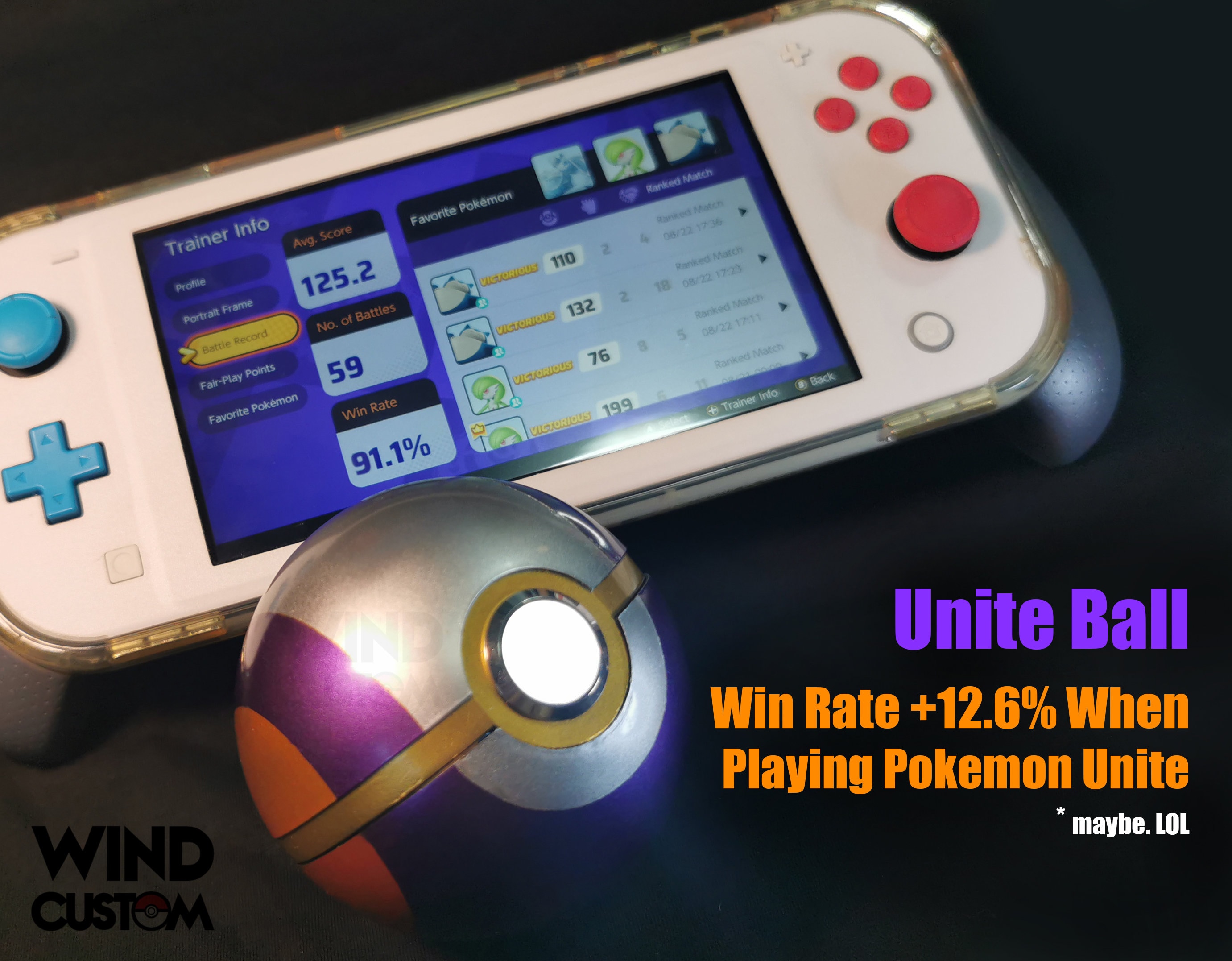 UNITE BALL Pokemon Inspired Pokeball Collectible. 12.6% Win 