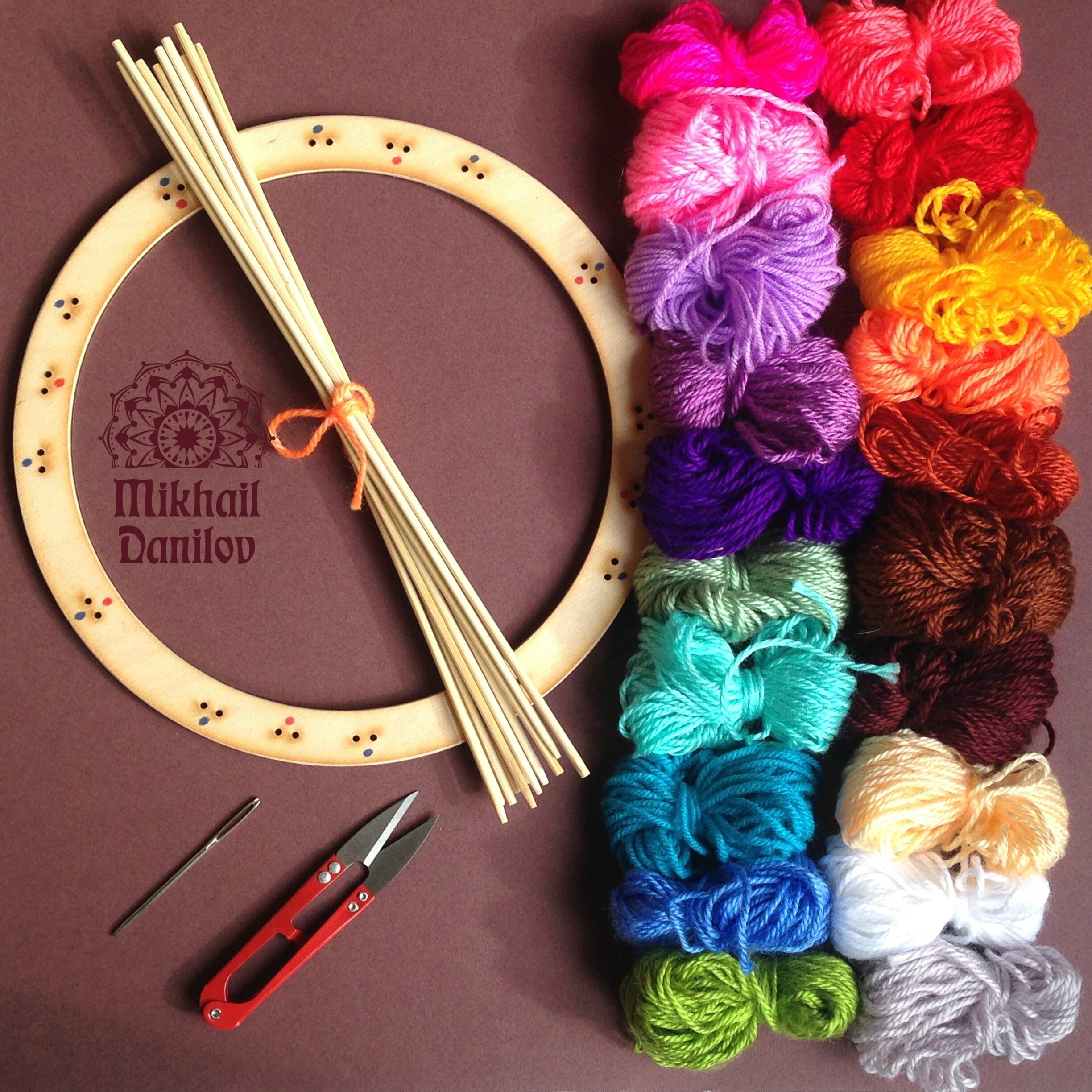 Beginner's Kit. Ojo-de-Dios Mandala weaving by DanilovMandala ply…