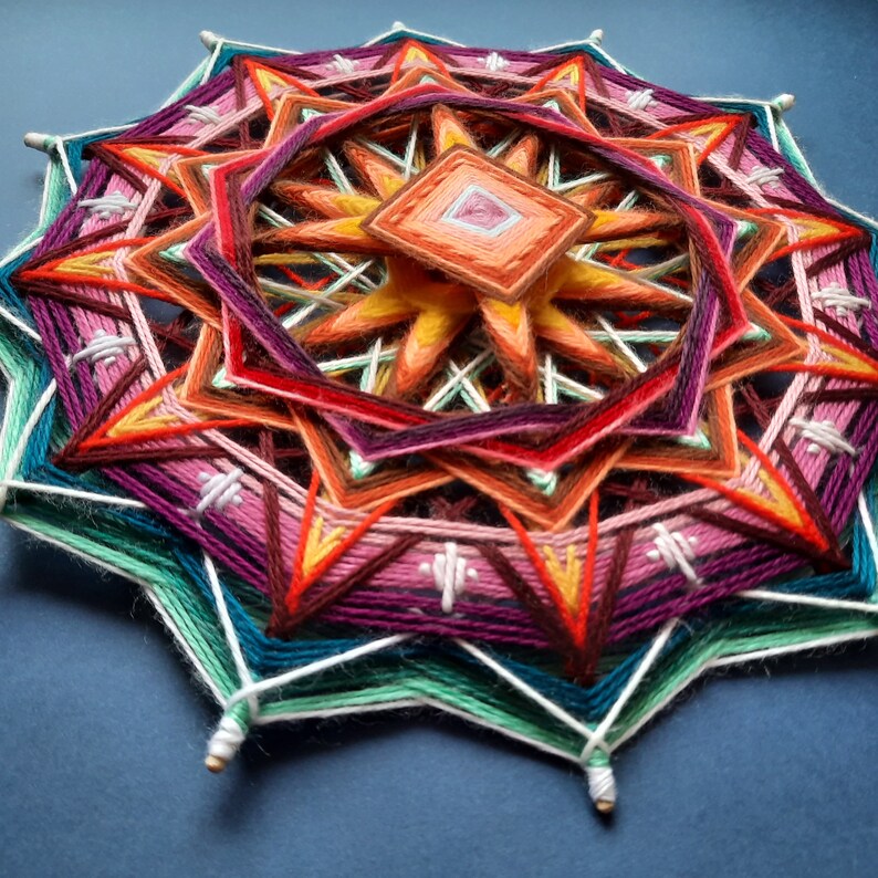 Yarn Mandala Diy Woven mandala Lilac Blossom yarn mandala | Etsy