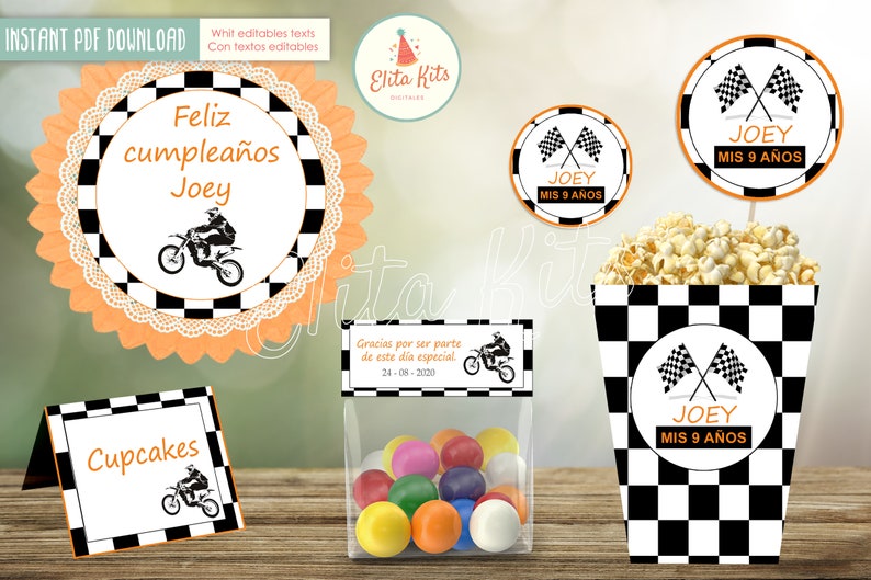 Motocross Printable Kit Instant Download Editable Texts Etsy
