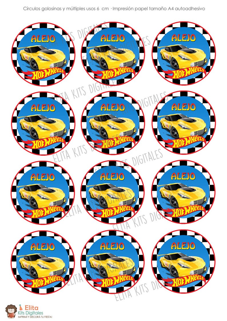 Hot Wheels printable Kit birthday decoration babys custom | Etsy