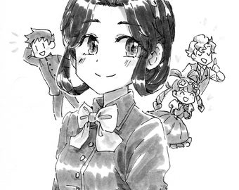 Susie: Original Ink Drawing | susato mikotoba, great ace attorney, daigyakuten saiban, ink drawing, manga art, drawtober, original drawing