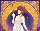 People Who Have Favourited Artemis Greek Goddess Greek Mythology Art Nouveau Poster Art Nouveau Print Mucha Mythology Anime Print Anime Poster Manga Poster By Jojostoryart Etsy