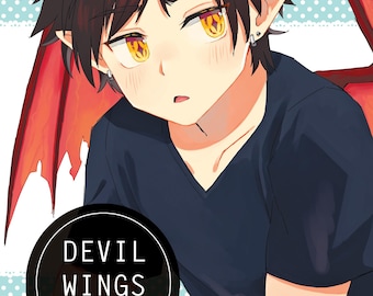 PDF DIGITALE / Devil Wings: Drawtober Artbook / stampe anime, disegno anime, arte manga, fanzine d'arte, fanzine di fumetti, arte di Halloween, disegno a inchiostro