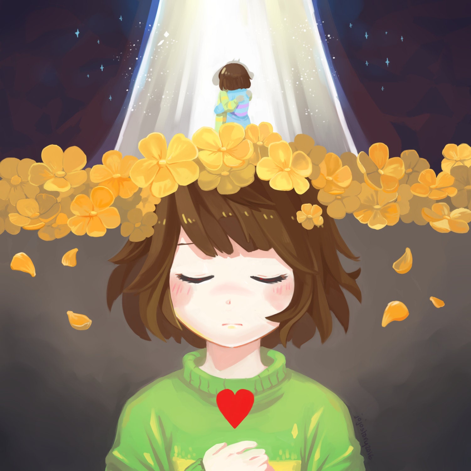 Fallen Back Undertale Undertale Art Chara Asriel Frisk Etsy