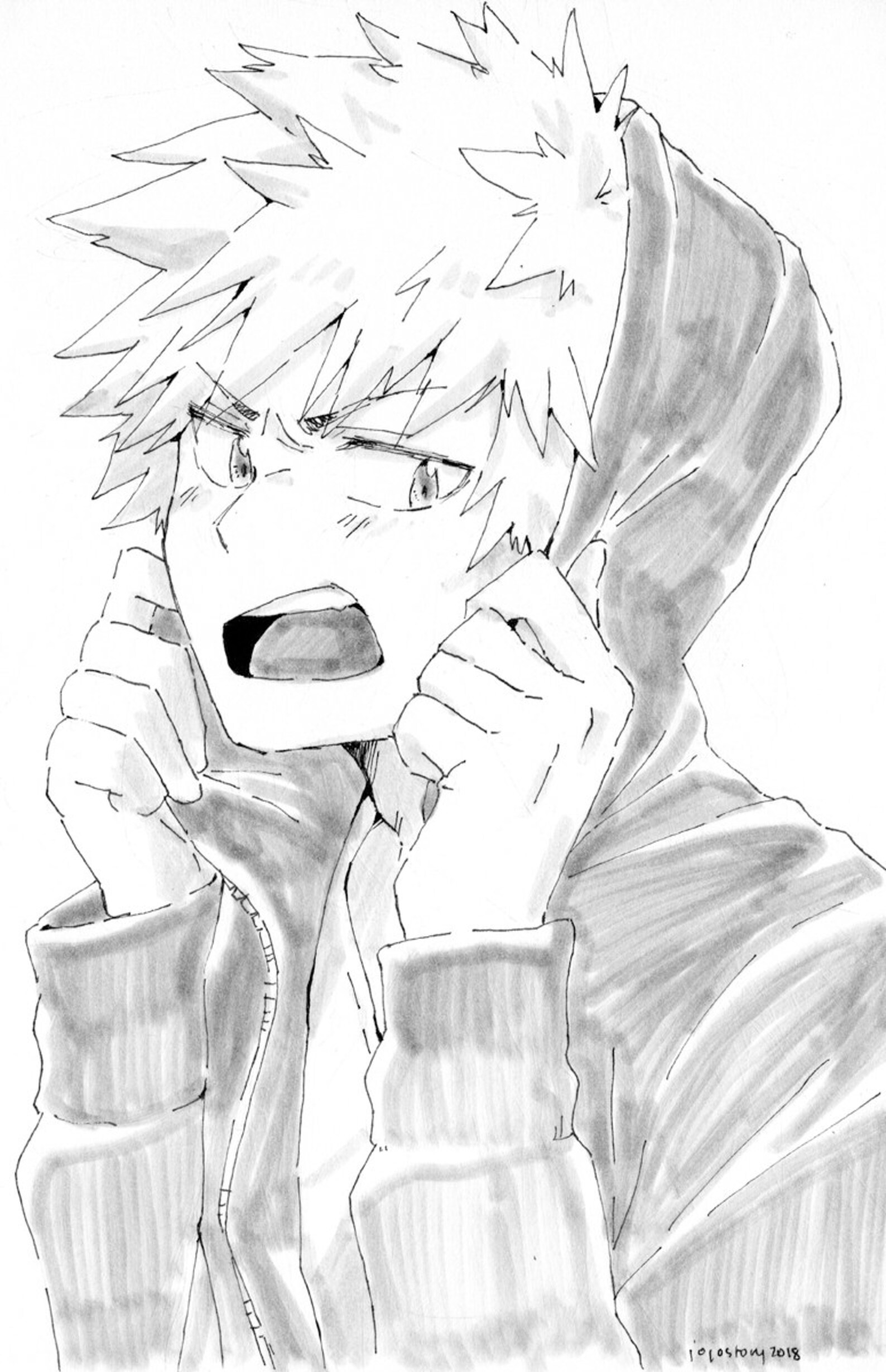 Full Moon Inktober Artbook Anime Prints Anime Drawing Etsy