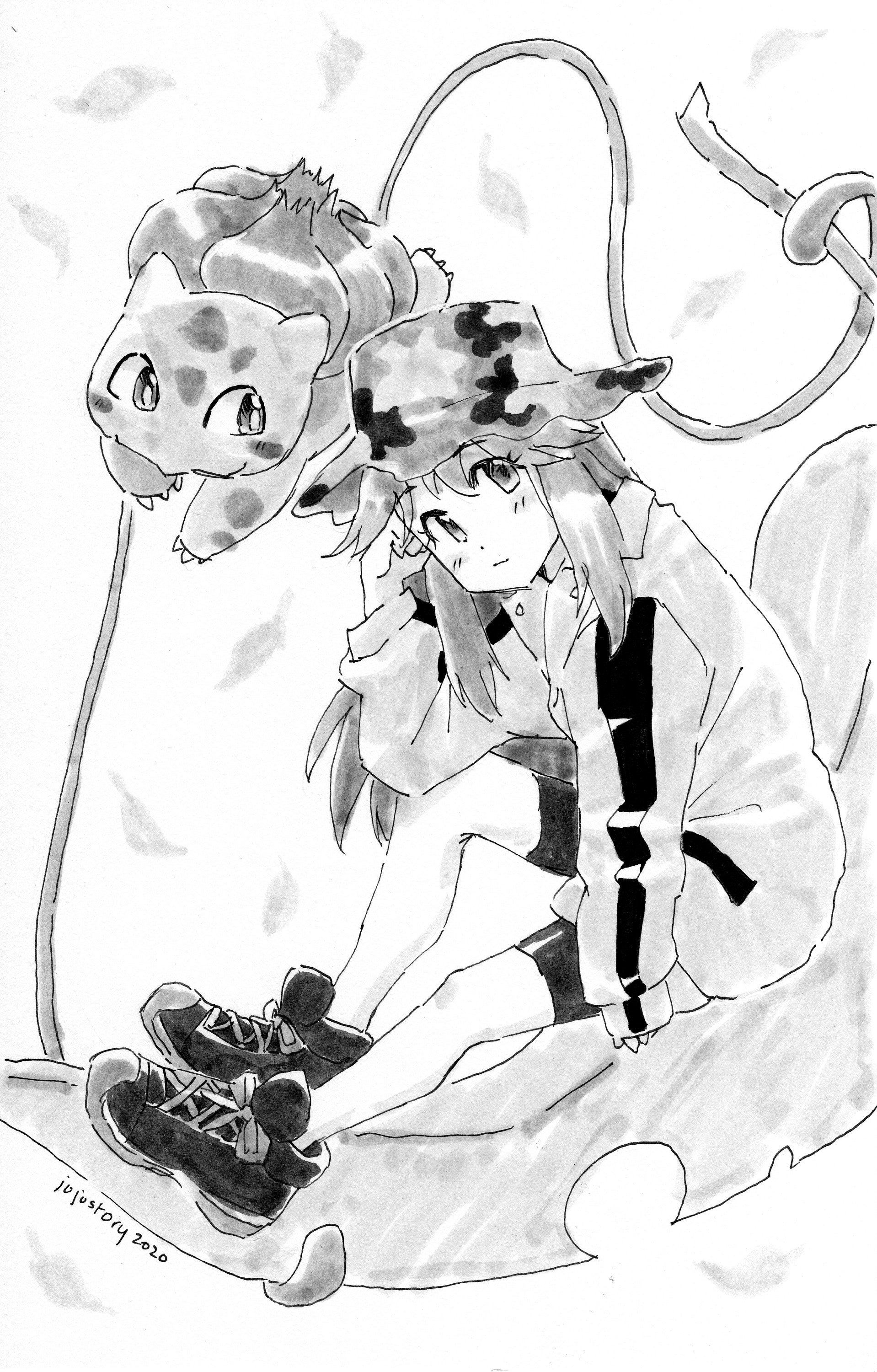 Adventure: Original Ink Drawing | pokemon fanart, gotcha, eevee