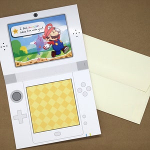 Tarjeta de San Valentín de Nintendo / Tarjeta de San Valentín bonita, tarjeta de felicitación para frikis, tarjeta de San Valentín para gamers, tarjeta de videojuegos, tarjeta friki, tarjeta de felicitación para gamers imagen 4