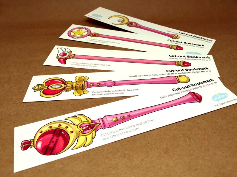 magical girl bookmark set anime bookmark kawaii bookmark