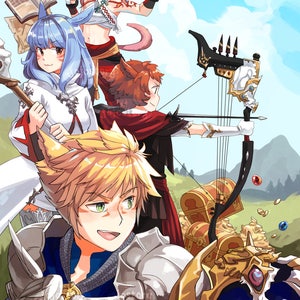 Light Party | ffxiv, final fantasy art, final fantasy print, video game print, anime print, gamer gift, small art print, small anime print