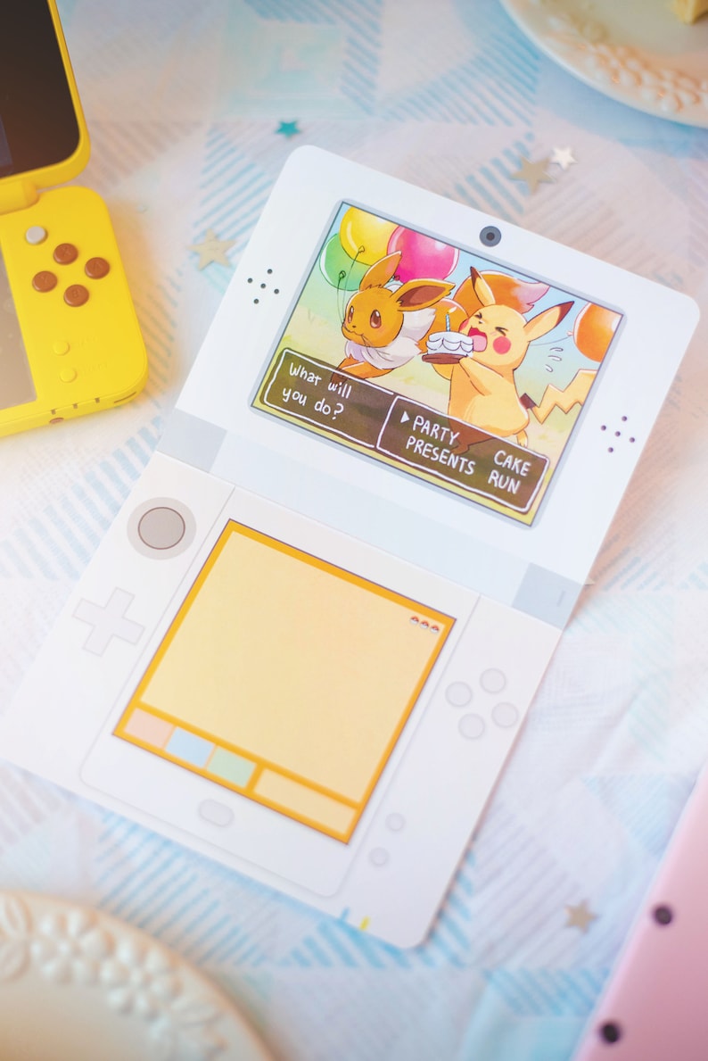 Nintendo Birthday Card Cute Birthday Card Geek Greeting Etsy