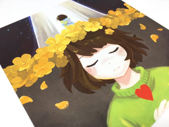 Fallen Back Undertale Undertale Art Chara Asriel Frisk Etsy