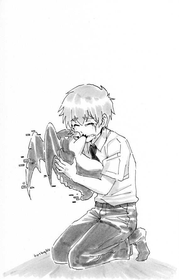 Bugs Original Ink Drawing Digimon Adventure Fanart Etsy