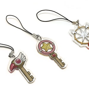Card Captor Clear Acrylic Charm | phone charm, anime phone charm, cute charm, kawaii charm, anime keychain, otaku gift, card captor sakura