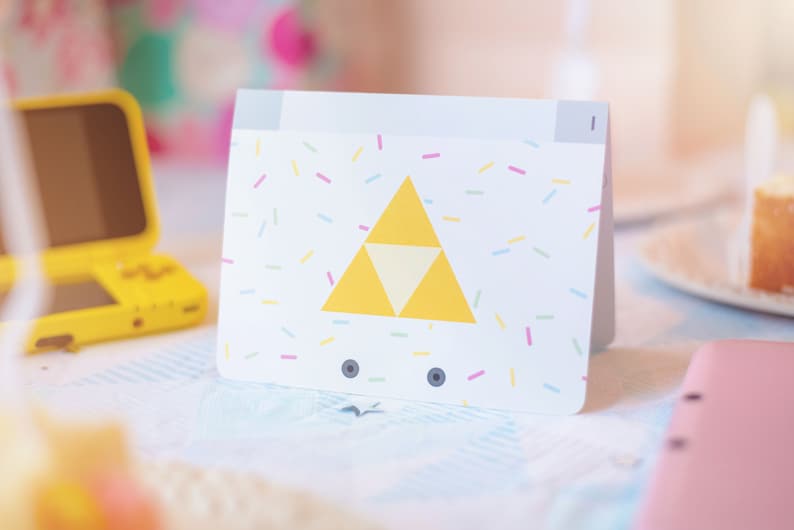 Nintendo Birthday Card Cute Birthday Card Geek Greeting Etsy