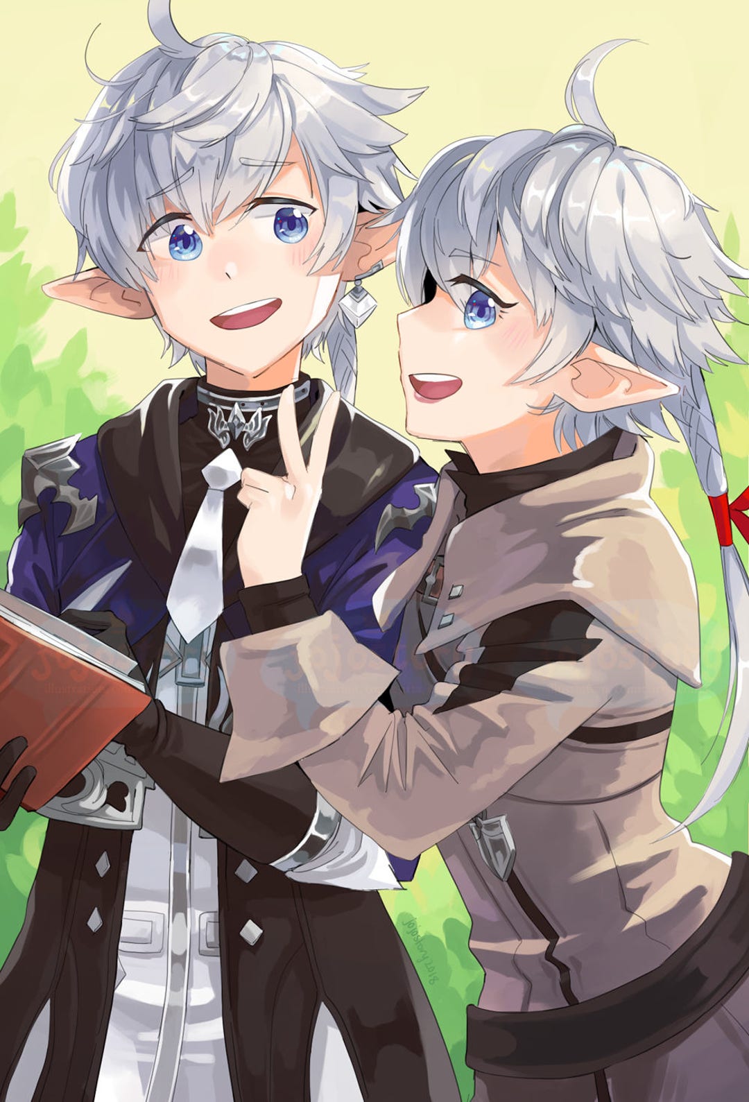 Alphinaud and Alisaie Ffxiv Final Fantasy Art Final - Etsy UK