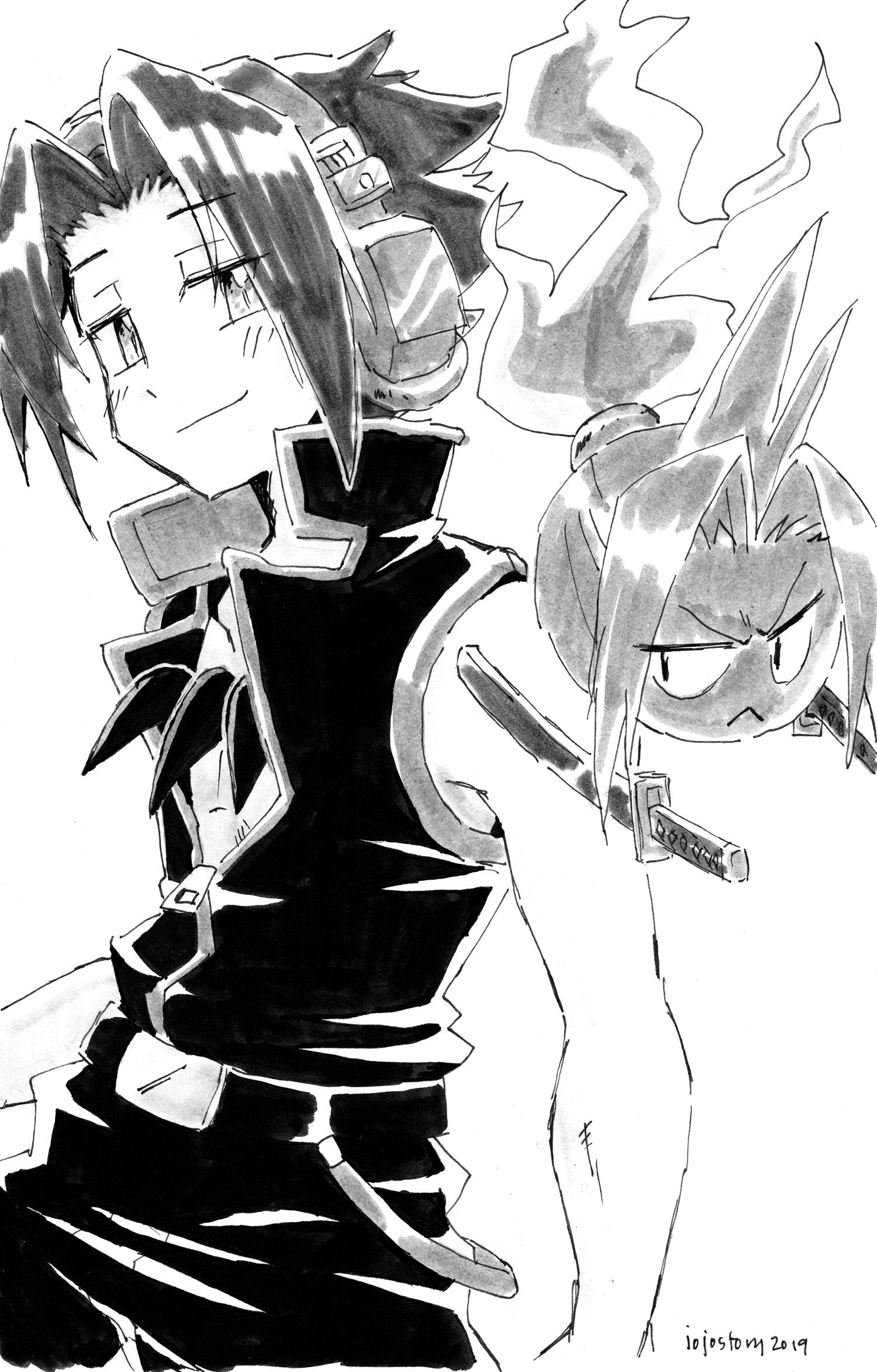 Enchanted: Original Ink Drawing Shaman King Yoh Asakura - Etsy Enchanted: Original Ink Drawing Shaman King Yoh Asakura - Etsy