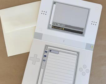 Tarjeta de felicitación Pictochat para Nintendo DS / Tarjeta de felicitación para jugadores (5,5" x 4,25")