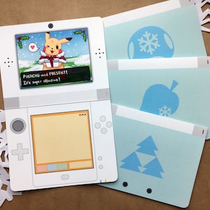 Cartão de Natal Nintendo | cartão de Natal fofo, cartão de felicitações geek, cartão de Natal gamer, cartão de videogame, cartão geek, cartão de felicitações gamer