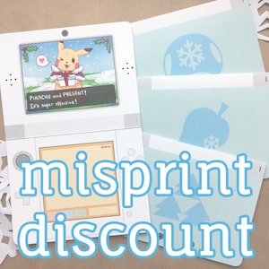 Tarjeta de Navidad de Nintendo MAL IMPRESA / linda tarjeta de Navidad, tarjeta de felicitación geek, tarjeta de Navidad de jugador, tarjeta de felicitación de jugador