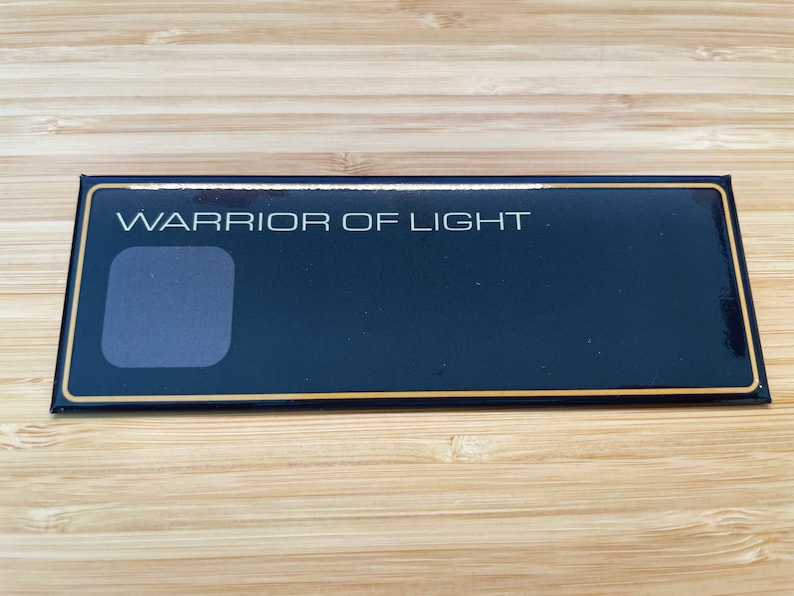 FFXIV Warrior of Light Nametag custom button, ffxiv cosplay, ffxiv button, geek button, final fantasy, pixel button, otaku gift, ffxiv job image 3