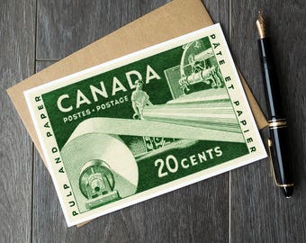 canada industry retirement cards, vintage canadian birthday cards, antique canadian christmas cards, canada thank you cards, vintage canada