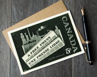 free press poster, journalist gift ideas, journalism student graduation card, freedom of the press, journalist retirment gift Canada, cards