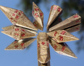 Dnd Crystal D20 donker iriserend goud