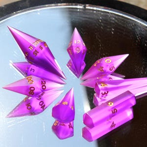ダーククリスタル パープルクリスタル ハンドメイド DnD ダイスセット