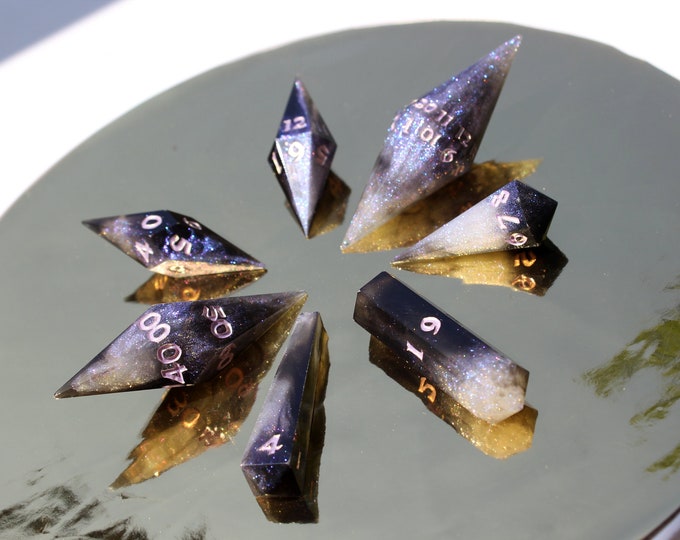 Fortune Teller Blue Purple Black and White Shard Crystal Dnd Etsy